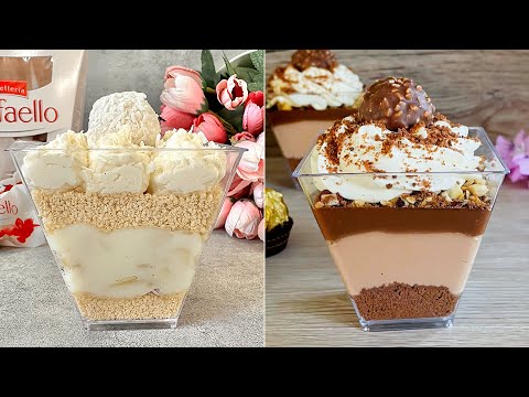 Видео: Легкие десертные чашки Raffaello и Ferrero Rocher без выпечки. Вы будете поражены! Легко и вкусно!