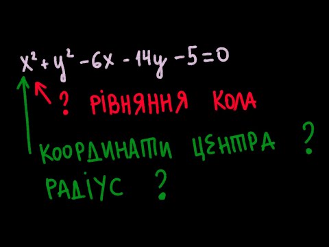 Видео: Рівняння кола