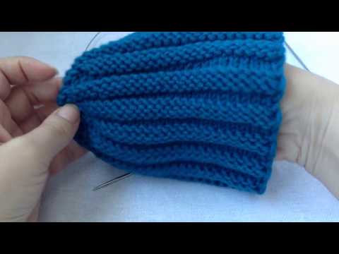 Видео: МК №8. Шапка-бини поперечного вязания укороченными рядами