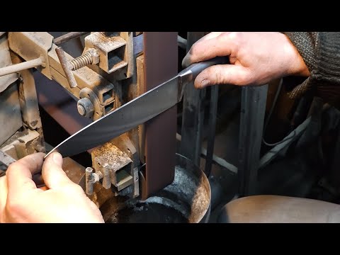 Видео: Переслесариваем бюджетный кухонный нож для облегчения заточки и реза + мини кухонный тест