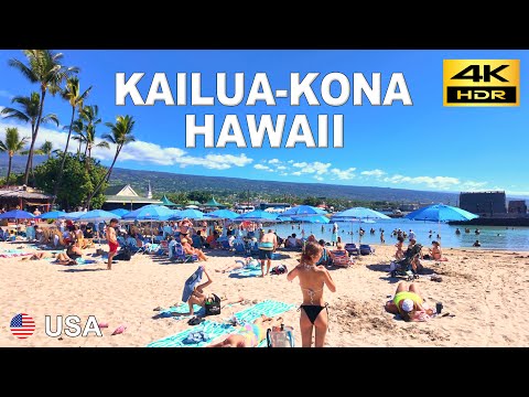 Видео: Кайлуа-Кона, Гавайи - Прогулка в формате 4K | Большой остров | США 🇺🇸 | Декабрь 2024