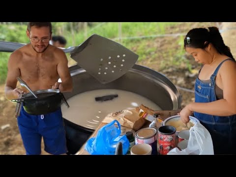 Видео: Готовим горячий шоколад | Подвязали огурцы | Купаемся в речке | Жизнь с филиппинкой в деревне