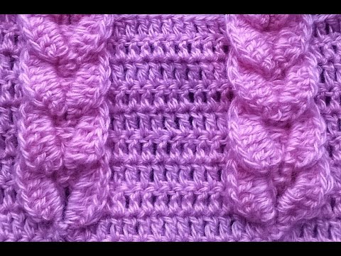Видео: Мастер класс: интересный объемный узор крючком.Häkelmuster