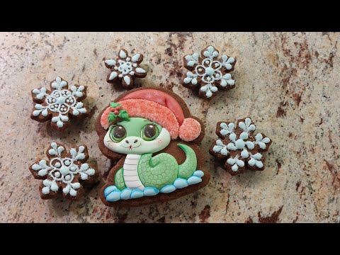 Видео: ПРЯНИКИ!СИМВОЛ НАСТУПАЮЩЕГО НОВОГО ГОДА!☆ЗМЕЙКА В СНЕЖКАХ!☆❄️⚕️🌲