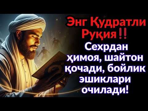 Видео: Жуда Қудратли Дуо‼️ Руқия Энг Кучли! Ризқ эшиклари очилади, сехр ва шайтон йўқолади!