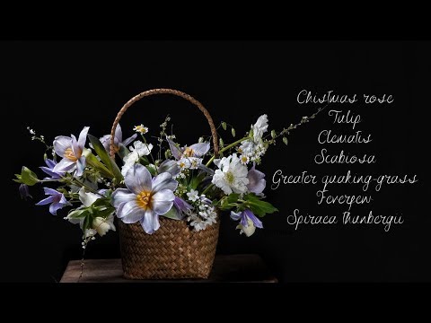 Видео: урок цветов / корзина цветочная композиция