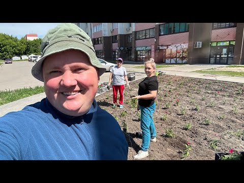 Видео: Высадили цветы в городе.Пусть всё будет хорошо! 🙏