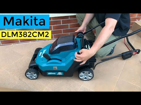 Видео: Газонокосилка аккумуляторная Makita DLM382CM2 36 В 38 см АКБ и ЗУ в комплекте