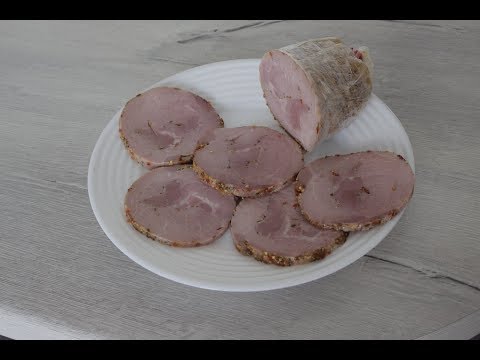 Видео: Ветчина варёная, из куска свинины.