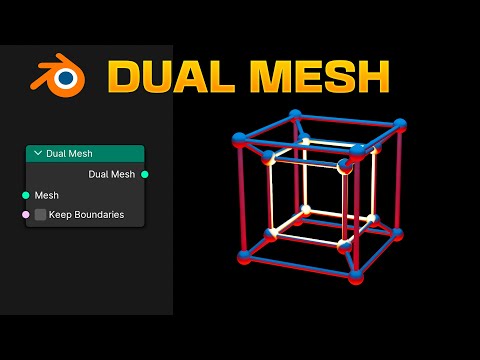 Видео: Как использовать DUAL MESH в Blender — узлы геометрии