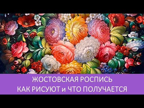 Видео: ЖОСТОВСКАЯ РОСПИСЬ. КАК РИСУЮТ и ЧТО ПОЛУЧАЕТСЯ.