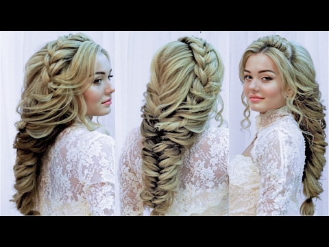 Видео: Свадебная прическа и вечерняя💞Прическа на выпускной💞 Wedding hairstyle tutorial 2017💞 Косы 2018