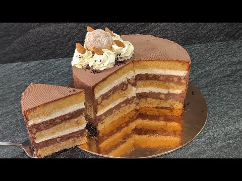 Видео: нереально вкусный торт Amaretto! Шоколадно-миндальный торт! Без желатина! Ручным миксером!