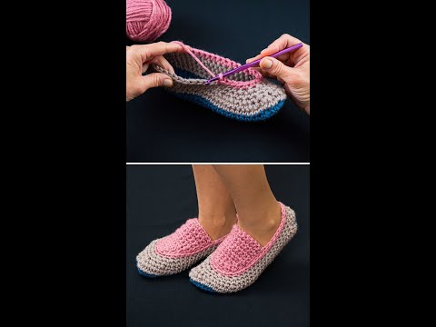 Видео: Простые тапочки из бросовой пряжи! Пошаговое руководство! Miarti🧶