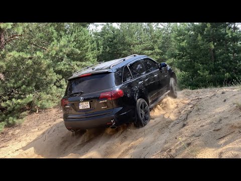 Видео: Acura MDX. Песочные испытания. Давление в шинах решает!