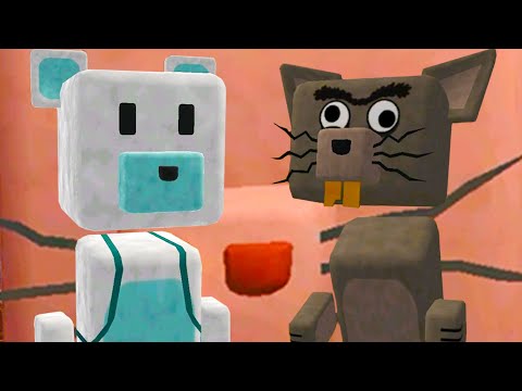 Видео: Маленький Мишка Кид vs Крыс в Супер Беар Адвенчер #4 Гигантский Дом Медведя Super Bear Adventure