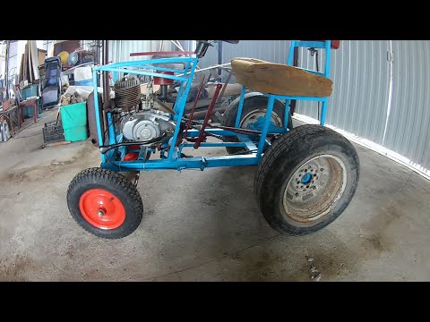 Видео: Самодельный МИНИТРАКТОР  Простенький  Двигатель от муравья  Трансмиссия+реверс
