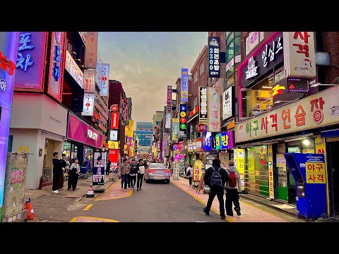 Видео: Прогулка по улице Родео в Университете Конкука в Сеуле