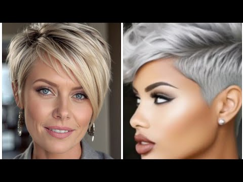 Видео: Последние 40 изображений коротких стрижек для женщин и удлиненного боба-пикси