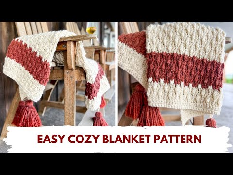 Видео: Вязаное крючком покрывало | Схема вязания крючком покрывала | Как вязать крючком