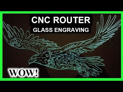 Видео: Как гравировать стекло на фрезерном станке с ЧПУ [с помощью фрезы], травление стекла