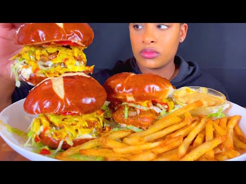 Видео: ASMR MUKBANG МУКБАНГ ЧИЗБУРГЕРЫ ФРИ ФРИ ФРИ НА ЗВУКЕ НЕ ГОВОРИТ АСМР НАСТОЯЩИЙ МУКБАНГ 먹방 ЕСТЬ ШОУ