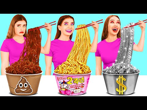 Видео: Бедная vs Богатая vs Ультра богатая еда Челлендж от BaRaDa Challenge