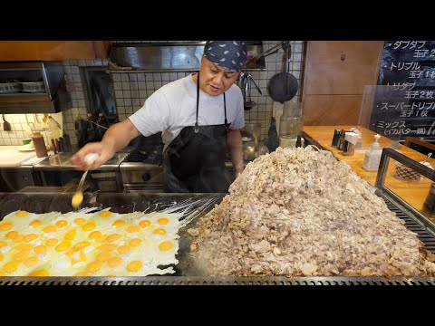 Видео: Гигантская коллекция еды - Мясо! Жареный рис! Лапша! Жареная курочка! - японская уличная еда