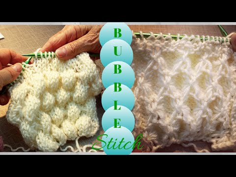 Видео: 3D Bubble Knit | Вязаный узор с шишечками