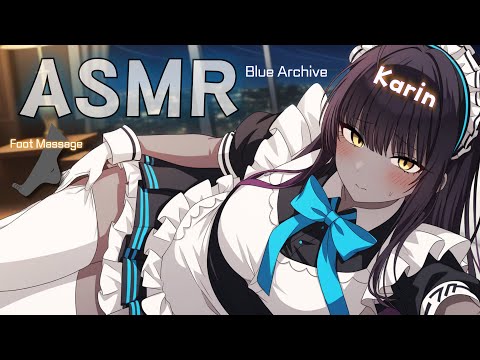 Видео: [ASMR.Sub] Смущающий массаж ног от Карин для учителя🦶 Звуки чулок и расслабление