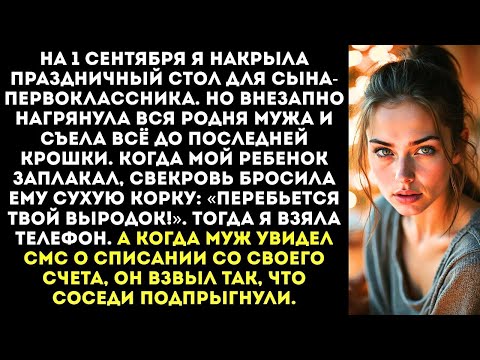 Видео: «Перебьется твой щенок!» — родня мужа сожрала всё, что я приготовила сыну на 1 сентября.