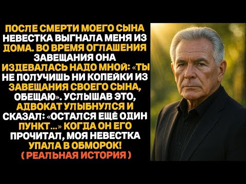 Видео: После смерти моего сына его жена выгнала меня и пообещала оставить без гроша, но тут адвокат…