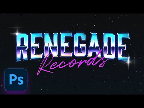 Видео: Как создать эффект ретро-хромированного текста в Photoshop