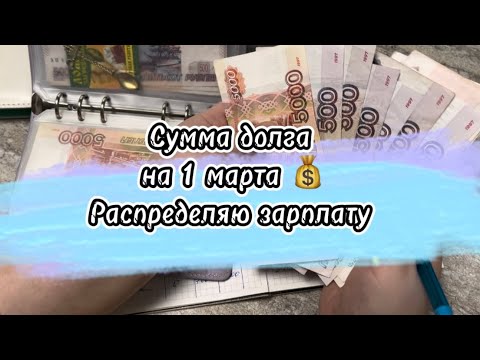 Видео: #19 Мои долги на 1 марта. Получила з/п #cash #cashenvelopes #распределениеденег