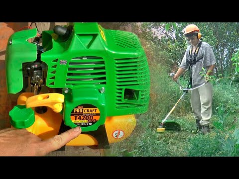 Видео: 🚜Как СОБРАТЬ бензиновый ТРИММЕР мотокосу Procraft. Запрака топливом. Холодный запуск. Обкатка.
