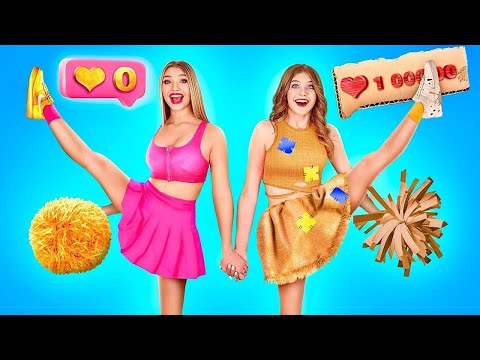 Видео: Бедная Популярная VS Богатая Непопулярная Чирлидерша | Как Стать Популярной в Школе
