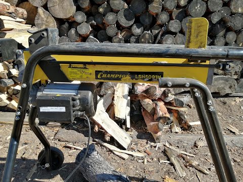 Видео: ДРОВОКОЛ CHAMPION LSH5001H ПЕРВОЕ ИСПОЛЬЗОВАНИЕ HYDRAULIC WOODCUTTER CHAMPION LSH5001