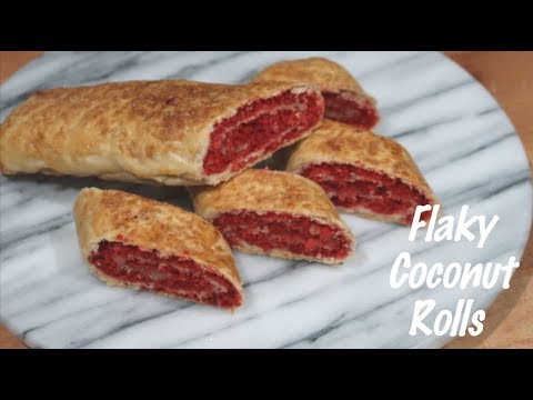 Видео: Кокосовый рулет из слоеного теста || Кокосовый рулет Trini - Эпизод 167