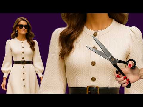 Видео: Шикарное осеннее платье — сшейте его как настоящий модельер! ✂️🍂 Уютное, стильное и сделано вручную!