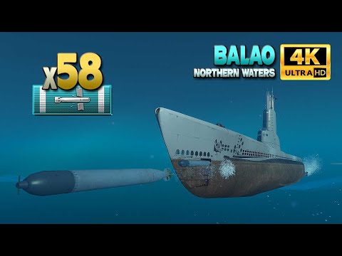 Видео: Подводная лодка Балао: 333к на карте Северные воды - World of Warships