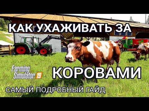 Видео: Farming Simulator 19 | Как ухаживать за коровами | Самый подробный гайд