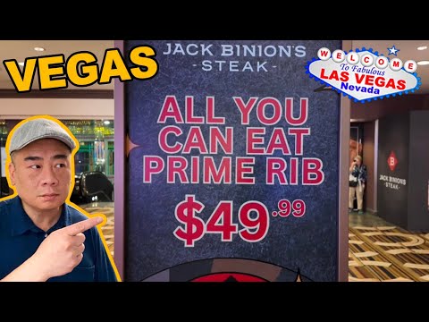 Видео: 49,99 $ за стейк Prime Rib от AYCE в ресторане Jack Binion's Steak. Horseshoe, Лас-Вегас.