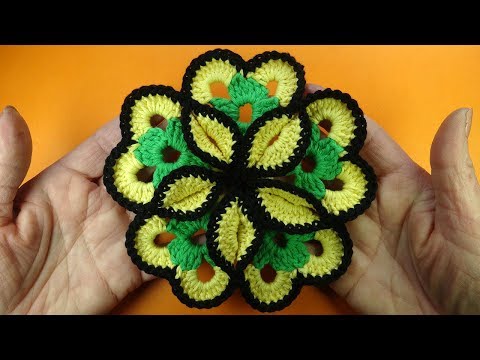 Видео: ОГРОМНЫЙ цветок крючком Crochet flower pattern