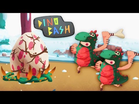 Видео: Dino Bash ПЕРВОБЫТНЫЕ АНИМАТОРЫ и ЯДОВИТЫЕ СНАРЯДЫ Детский летсплей по игре про ДИНОЗАВРОВ