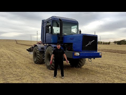 Видео: ИСПЫТАНИЕ В ПОЛЕ/Трактор К-700 с кабиной Renault Magnum показал себя в деле!!!