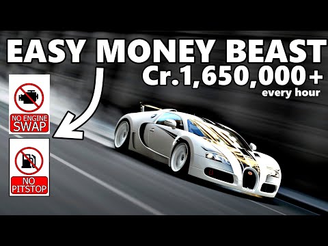 Видео: Метод лёгких денег GT7 | Тюнинг Bugatti Veyron Gr.4 | Новое обновление 1.55 | Gran Turismo 7 Mone...