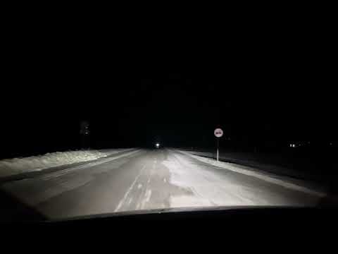 Видео: Bi led Линзы Zorkiy G11 5000k на заснеженной дороге,тест дальнего света