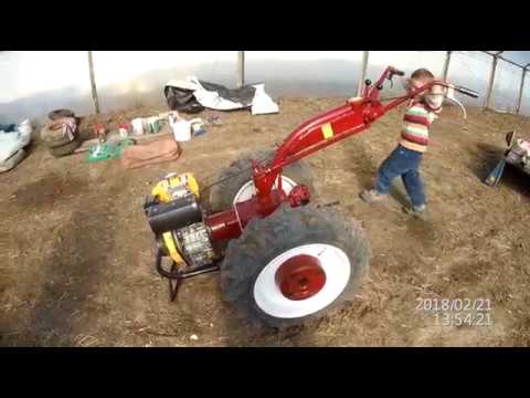 Видео: мотоблок мтз. наш Дизельный белорусик .