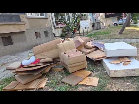 Видео: Профани си изсипаха домашните натурии в центъра на града пред Съдебната палата