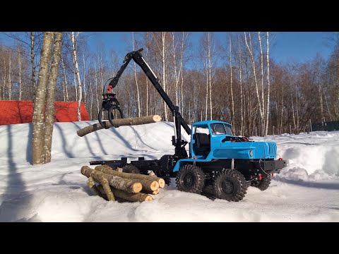 Видео: RC Урал 8х8 - первый тест манипулятора